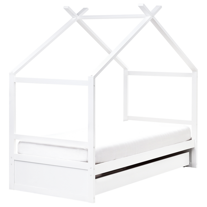 Beliani-ORGEVAL-Daybed voor kinderen-Wit-90 x 200 cm-Grenenhout