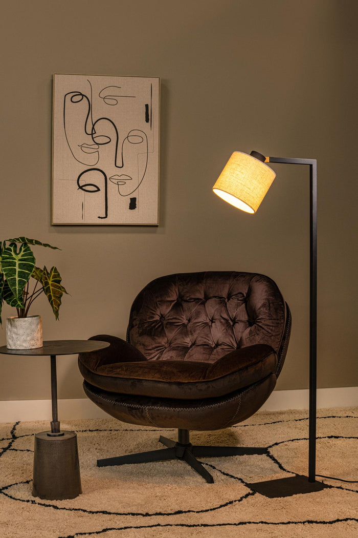 Lucide LESLEY Vloerlamp - Zwart