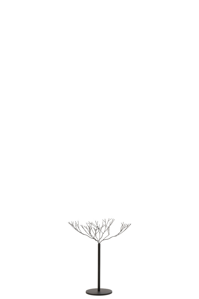 J-Line decoratie Boom - metaal - zwart - small
