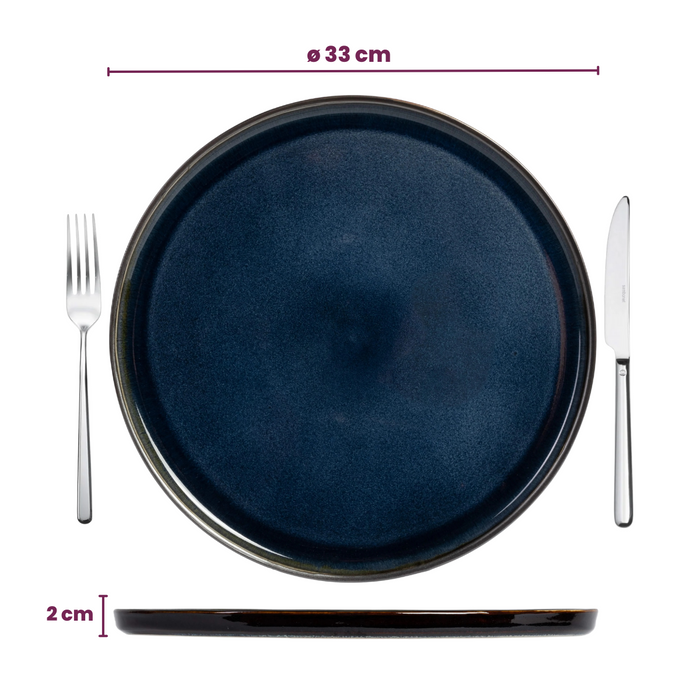 Cosy & Trendy Pizzabord | Onderbord Quintana Blue ø 33 cm