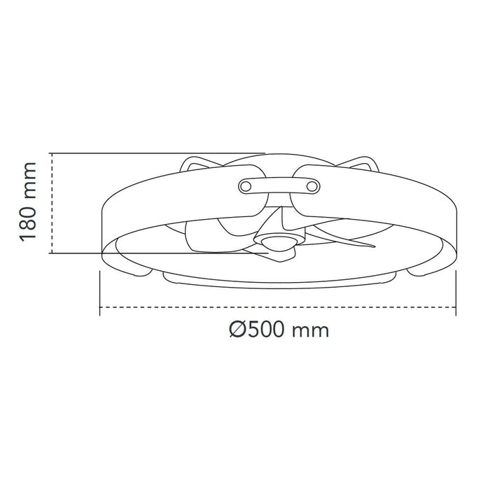 CristalRecord Plafondventilator Tivoli Ø 50 cm zwart bruin