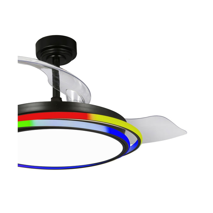 CristalRecord Plafondventilator Antila Ø 106 cm RGB zwart