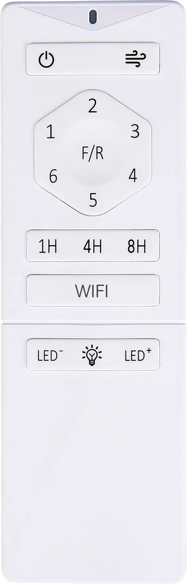 Freelight Plafondventilator Storm WIFI Ø 132 cm geluidsloos wit
