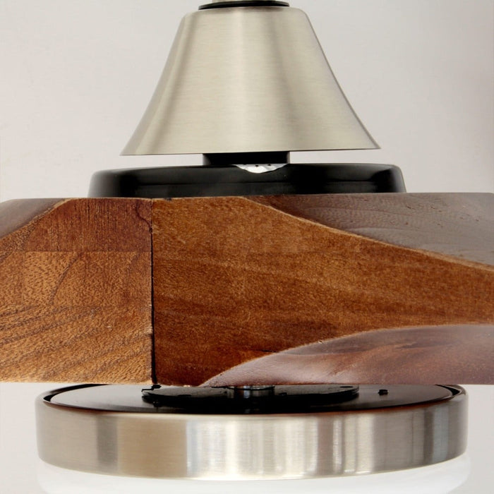 CristalRecord Plafondventilator Yenbig Ø 152 cm donker hout mat chroom