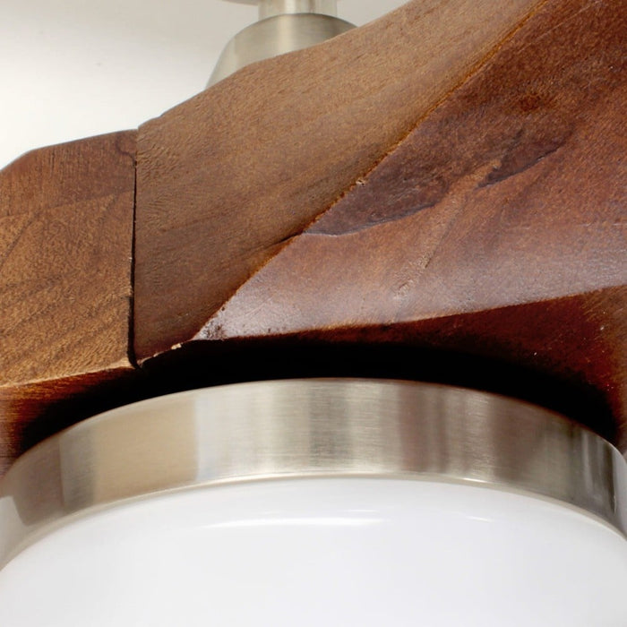 CristalRecord Plafondventilator Yenbig Ø 152 cm donker hout mat chroom