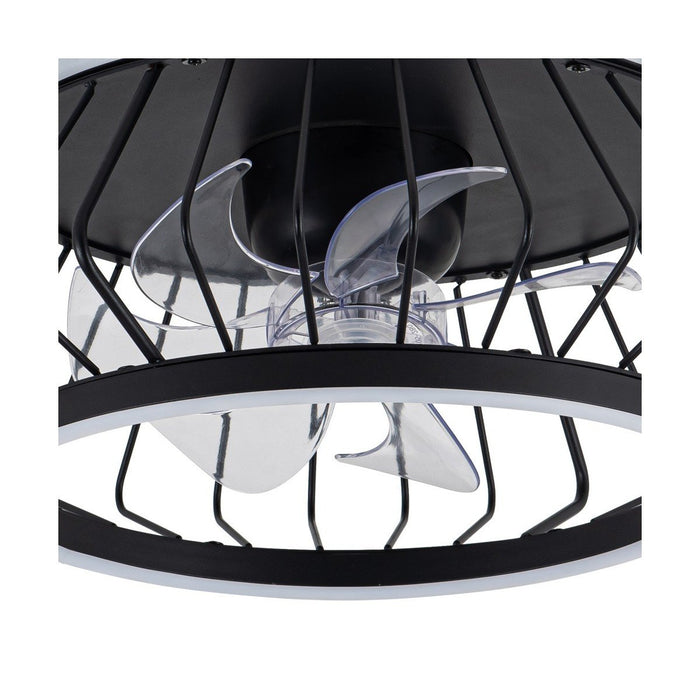 CristalRecord Plafondventilator Cobra Ø 50 cm zwart