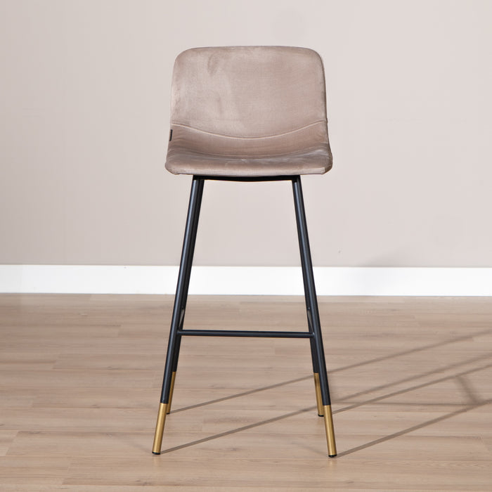 Bronx71 Velvet barkruk Mikky taupe 65-78 cm