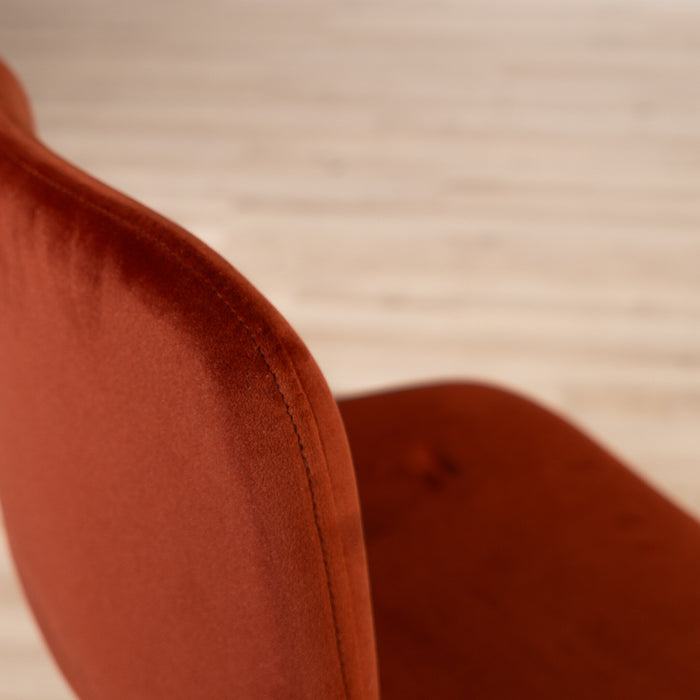 Bronx71 Velvet barkruk Mikky koper 68 - 79 cm - barkrukken set van 4