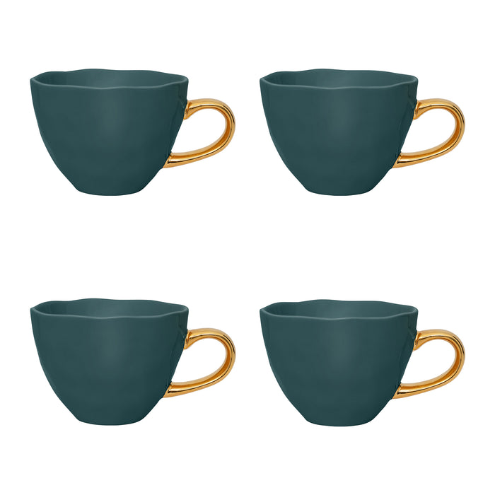 Urban Nature Culture Good Morning Cappuccino / Theekop - Blue Green  - 4 st.