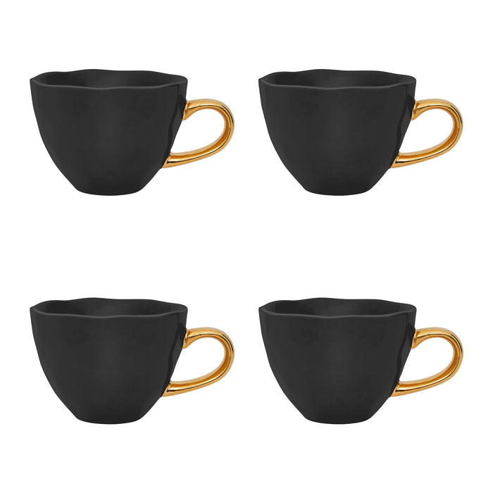 Urban Nature Culture Good Morning Cappuccino / Theekop - Zwart - 4 st.