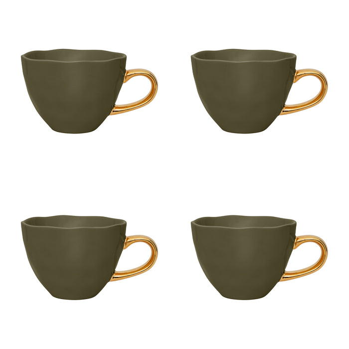 Urban Nature Culture Good Morning Cappuccino / Theekop - Donkergroen - 4 st.