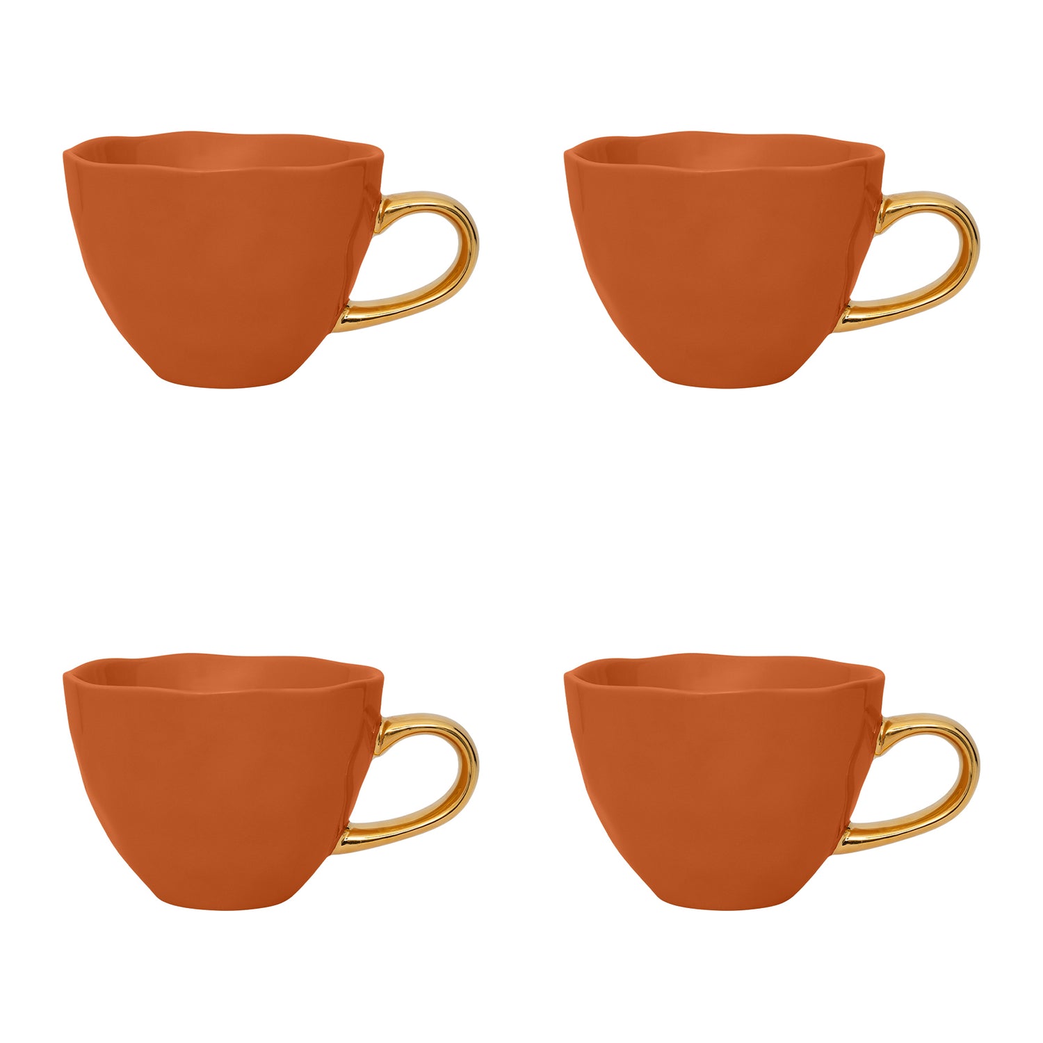 Urban Nature Culture Good Morning Cappuccino / Theekop - Burnt Orange - 4 st.