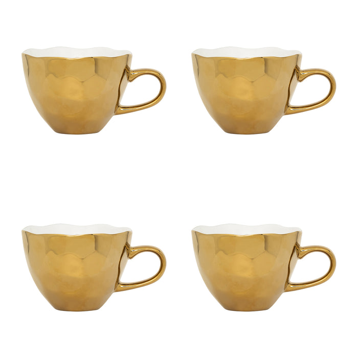 Urban Nature Culture Good Morning Cappuccino / Theekop - Goud - 4 st.