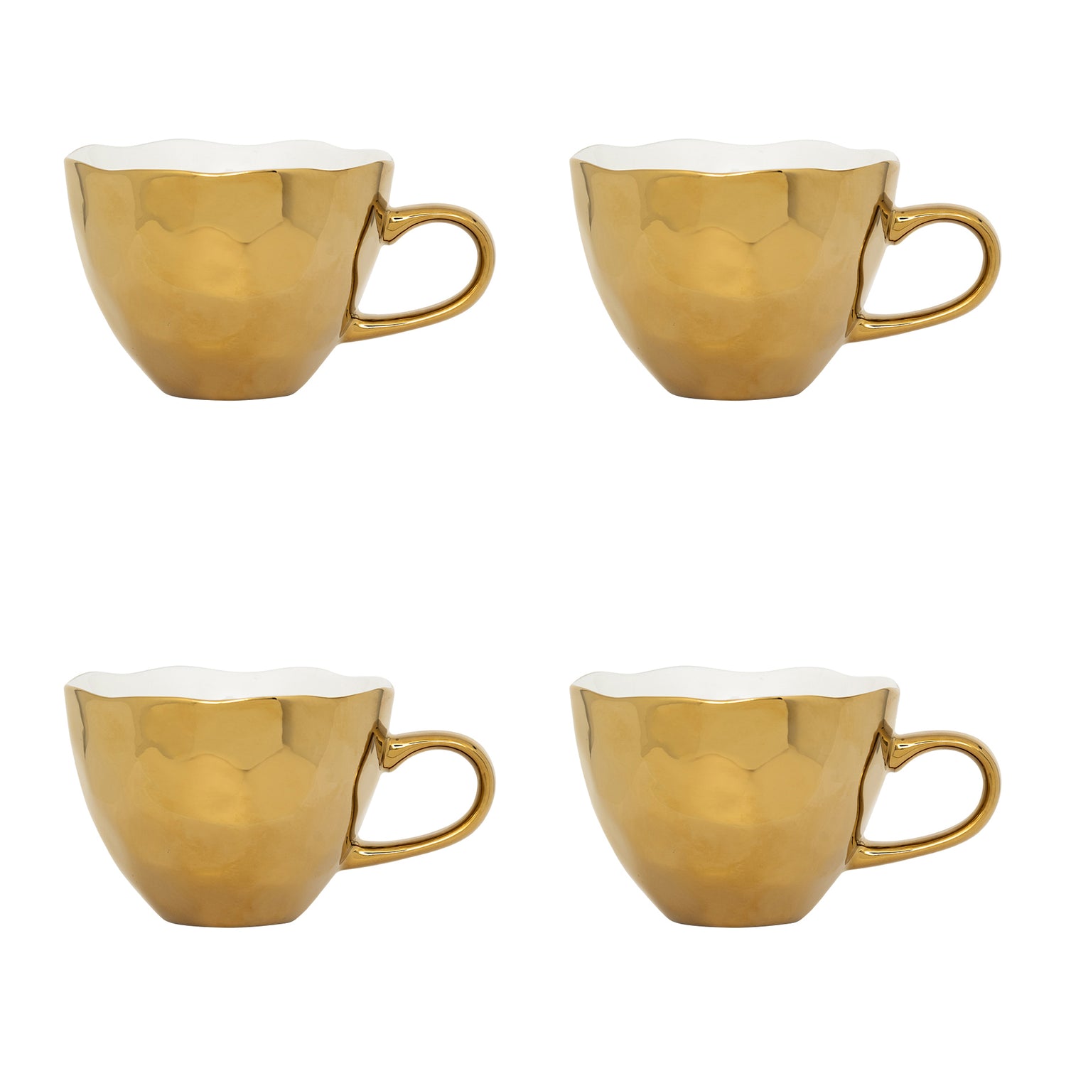 Urban Nature Culture Good Morning Cappuccino / Theekop - Goud - 4 st.