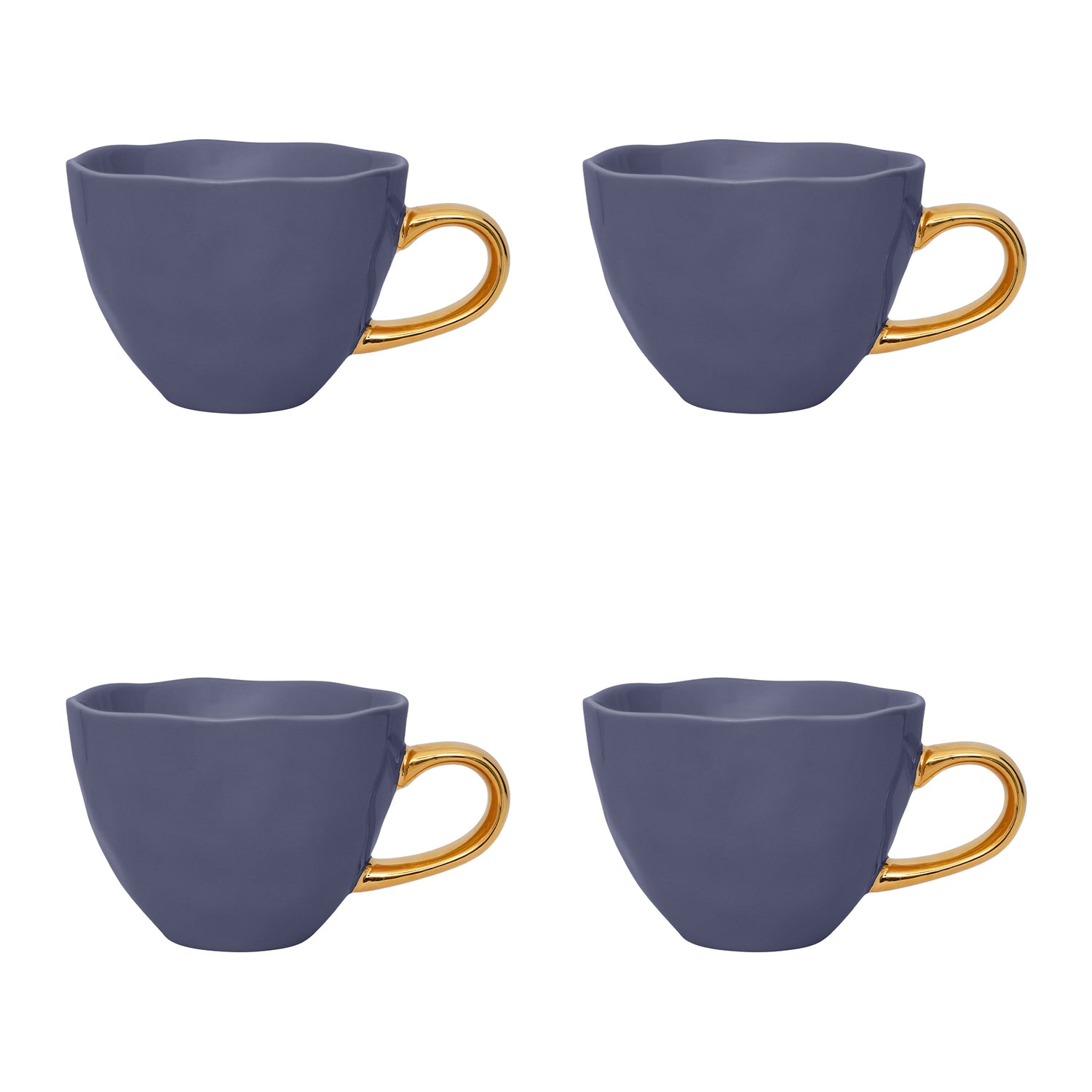 Urban Nature Culture Good Morning Cappuccino / Theekop - Purple Blue - 4 st.