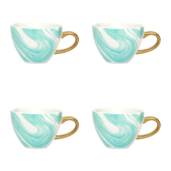 Urban Nature Culture Good Morning Cappuccino / Theekop - Valuri Emerald Green - 4 st.