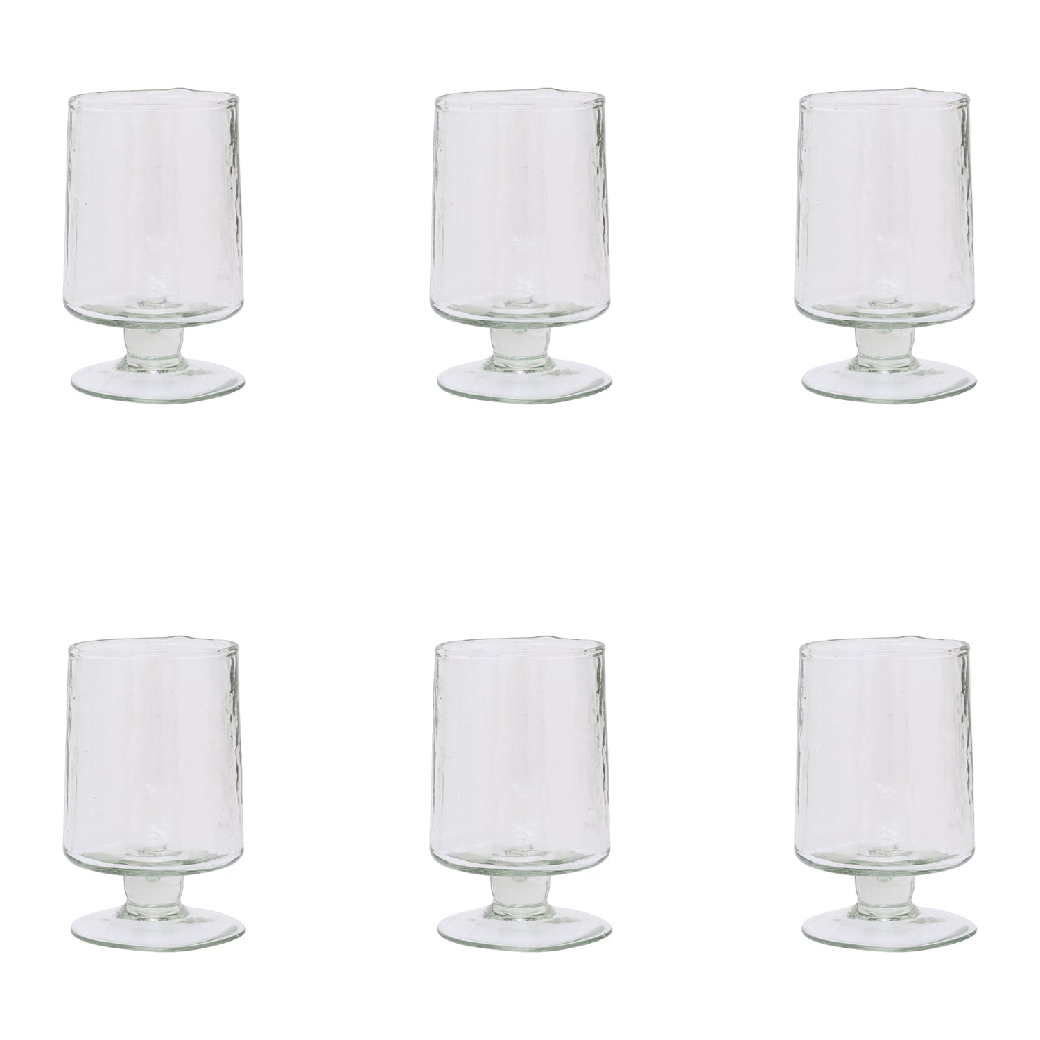 Urban Nature Culture Hammered Wijnglas - Transparant -  12 st.