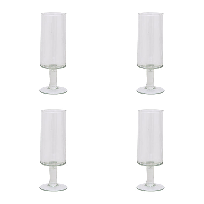 Urban Nature Culture Hammered Champagneglas - Transparant - 4 st.