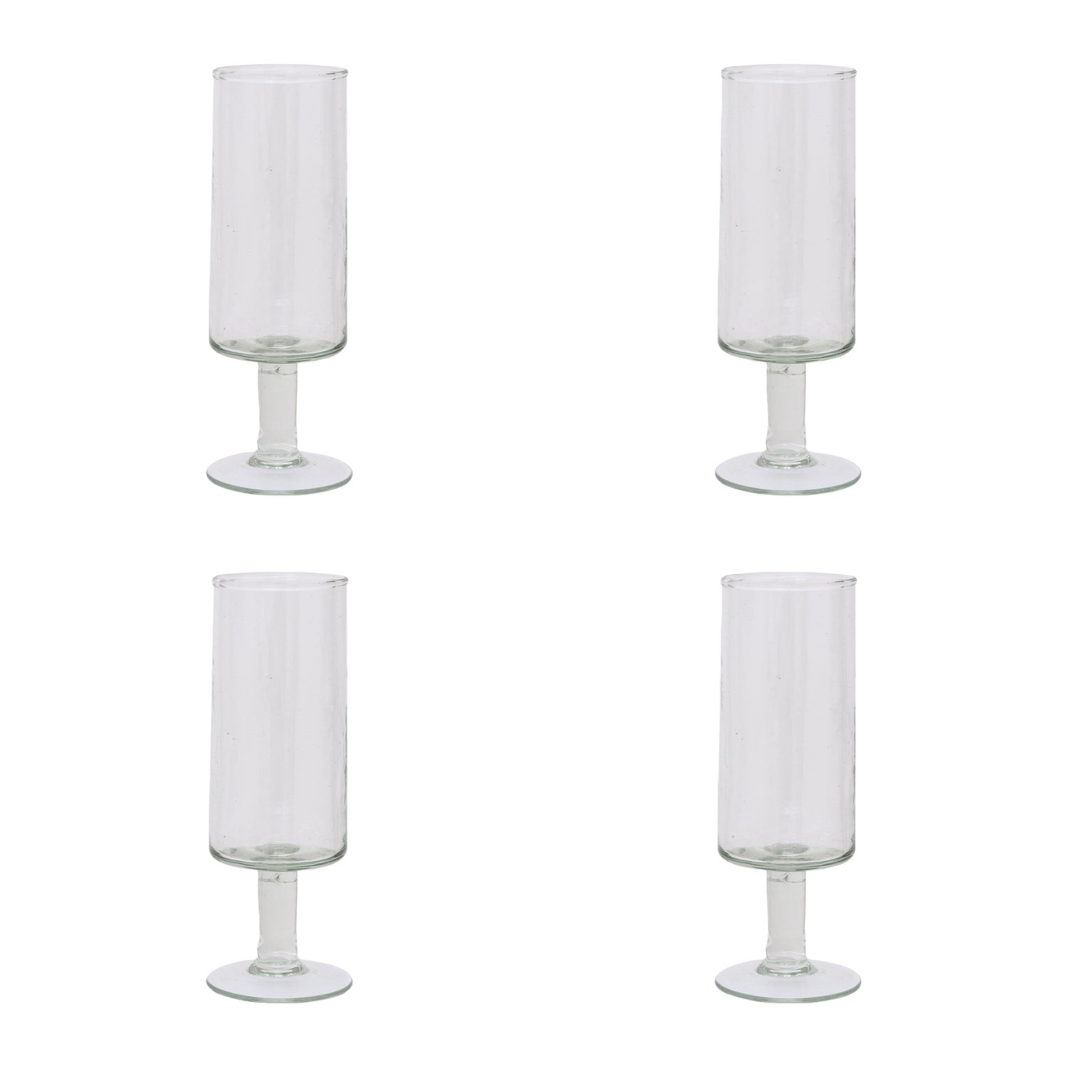 Urban Nature Culture Hammered Champagneglas - Transparant - 4 st.