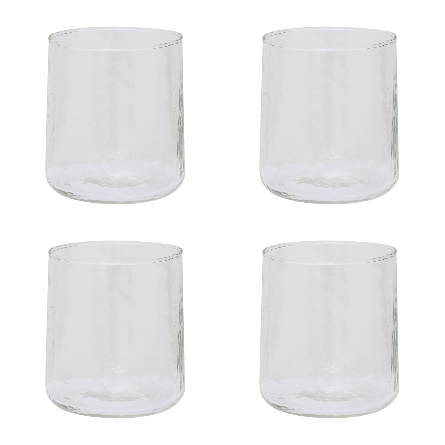 Urban Nature Culture Hammered Tumbler - Transparant -  4 st.