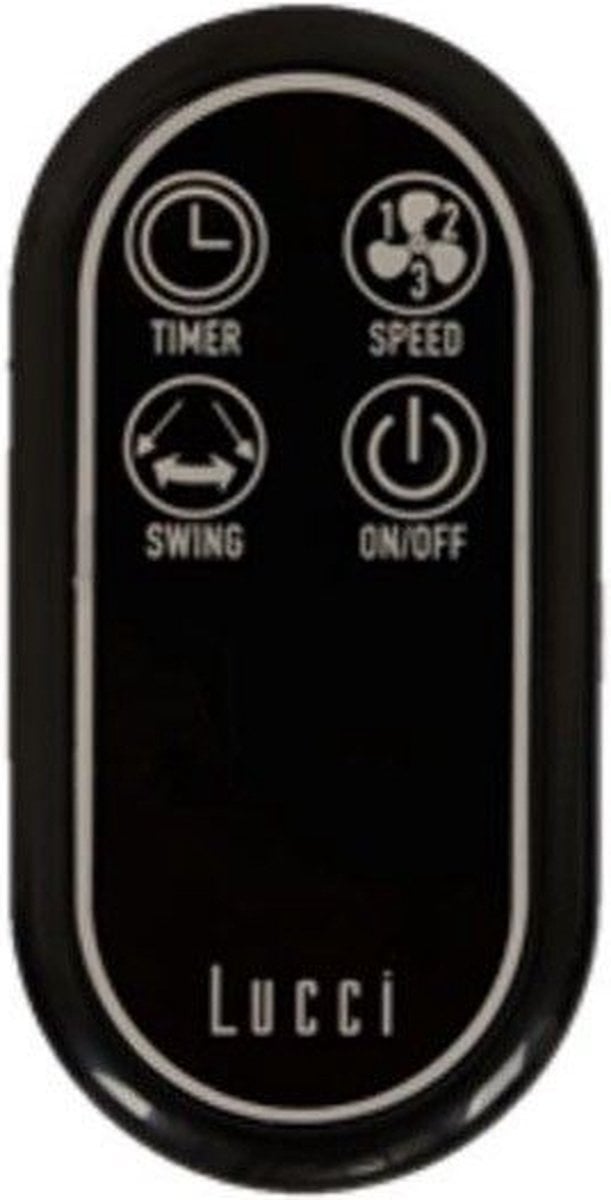 Lucci Air Wandventilator Breeze Zwart Ø 46cm incl. Afstandsbediening