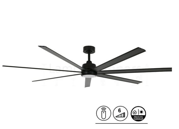 Lucci Air Plafondventilator Atlanta II Zwart XL Ø 183cm 12W Led Incl