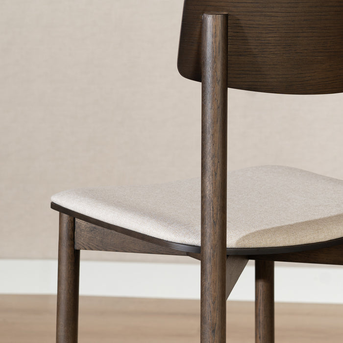 Bronx71 Barkruk Jane walnoot| off white 80 cm