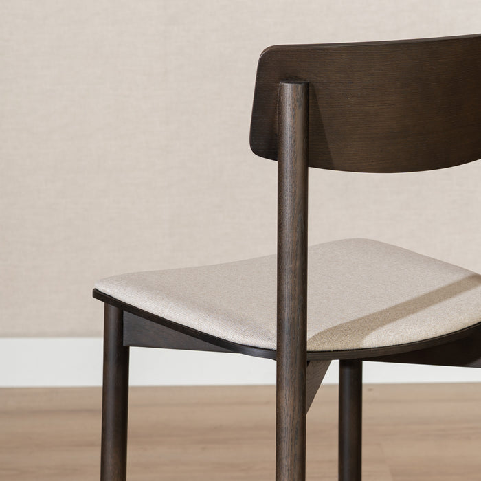 Bronx71 Scandinavische barkruk Inez walnoot| off white 70 cm