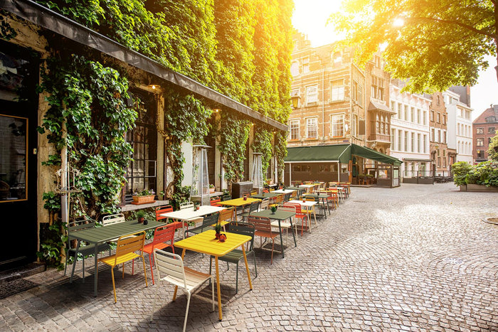 Metalen tuinset Max okergeel 150 cm