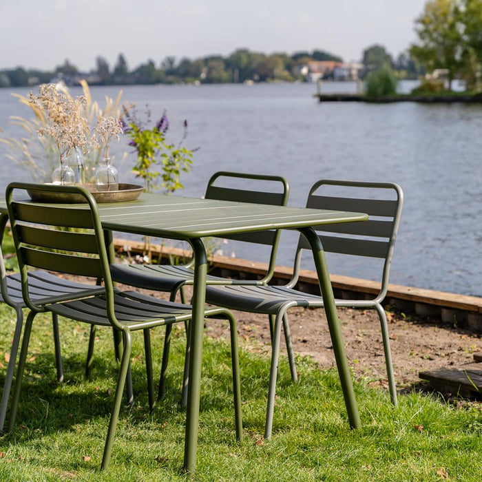 Metalen tuinset Max olijfgroen 150 cm