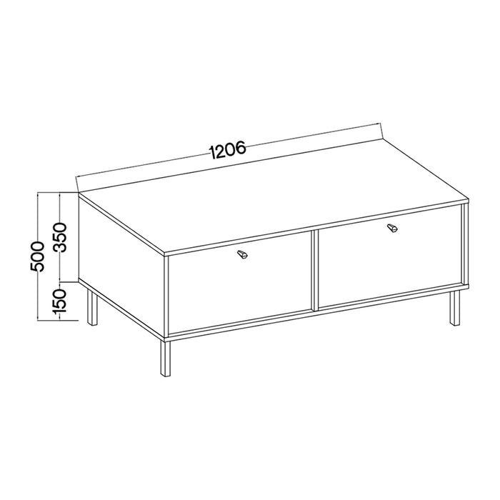 by fonQ Luvra Tv-meubel 2-deurs - Groen