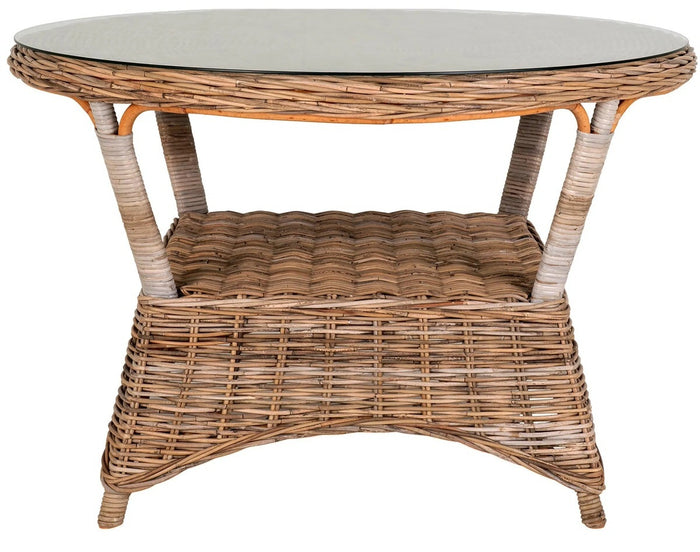 House Nordic - Tuintafel Larisa kubu|Glasplaat ø120cm