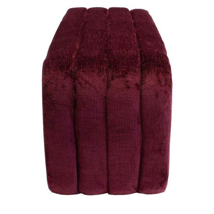 Giga Meubel - Halbankje Burgundy Stof - 99x38x46cm - Sera