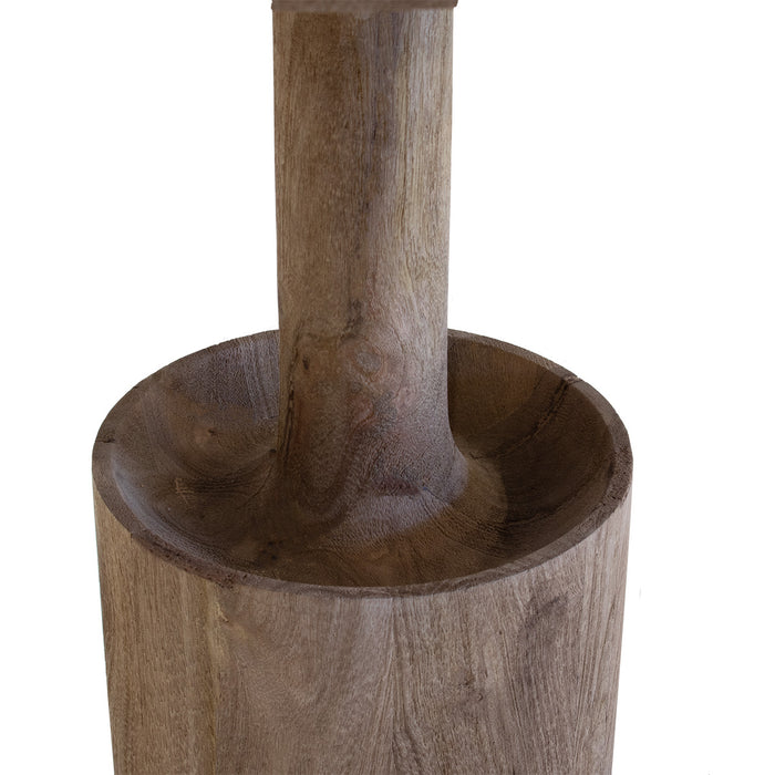 Giga Meubel - Bijzettafel Rond 45cm - Naturel Mangohout - Stacy