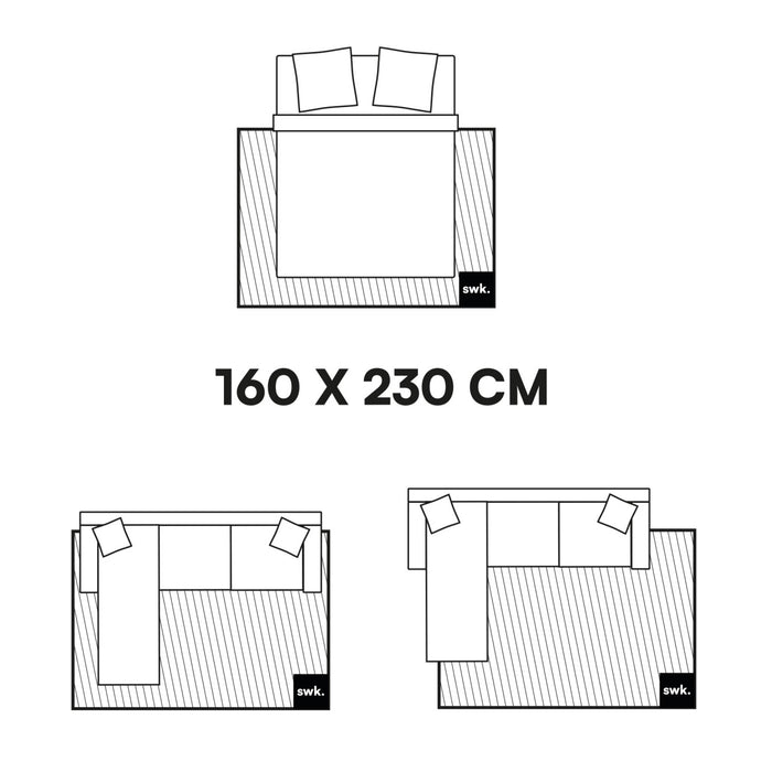 sweeek - Interieur tapijt met crème bogen