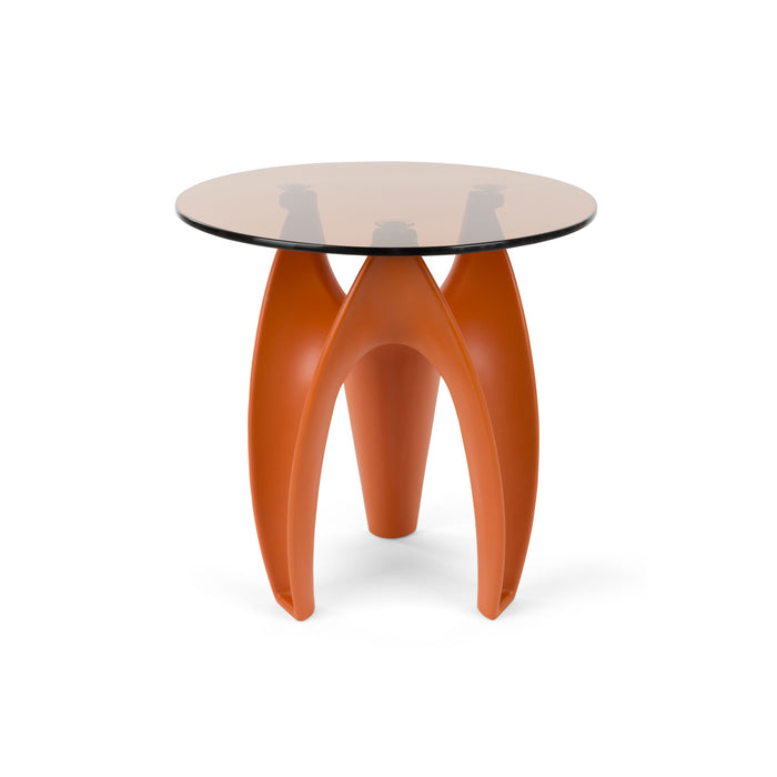 Bold Monkey Hactua Bijzettafel Rond 40 cm Glas - Oranje