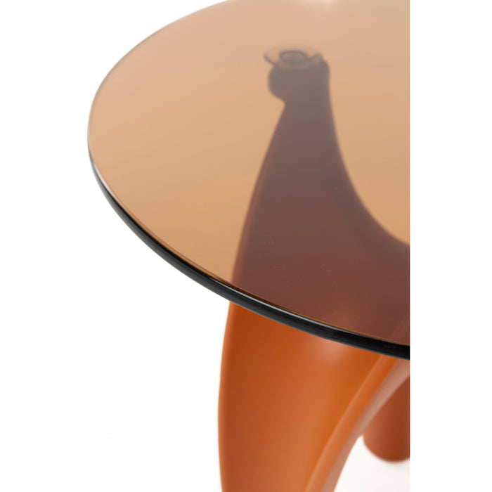 Bold Monkey Hactua Bijzettafel Rond 40 cm Glas - Oranje