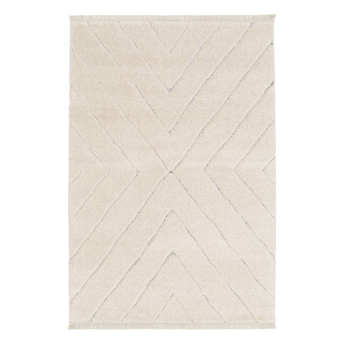 sweeek - Crème interieur tapijt met licht reliëf