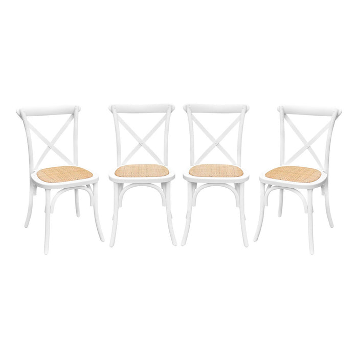 sweeek - Vintage rubberhouten bistrostoelen (set van 4)