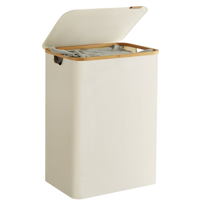 ACAZA Wasmand - Wassorteerder - 2 vakken - Bamboe - Beige