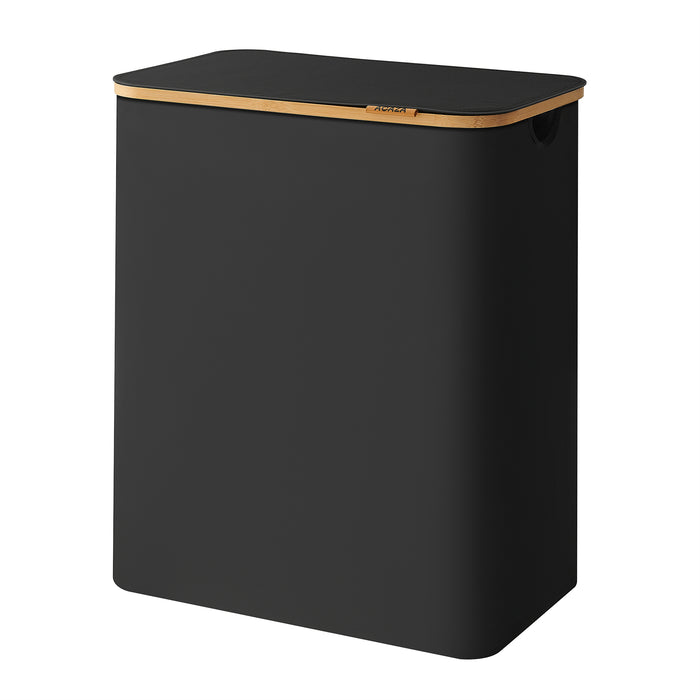 ACAZA Wasmand - Wassorteerder - 3 Vakken - Bamboe - Zwart