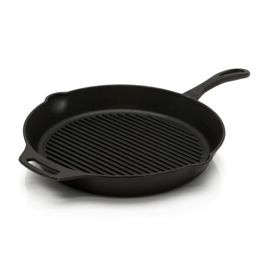 - Gietijzeren grill skillet met steel - 30 cm