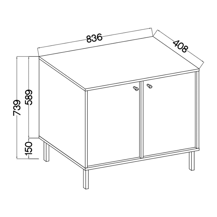 by fonQ Luvra Dressoir 2-deurs - Zand
