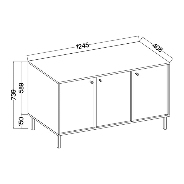 by fonQ Luvra Dressoir 3-deurs - Zand