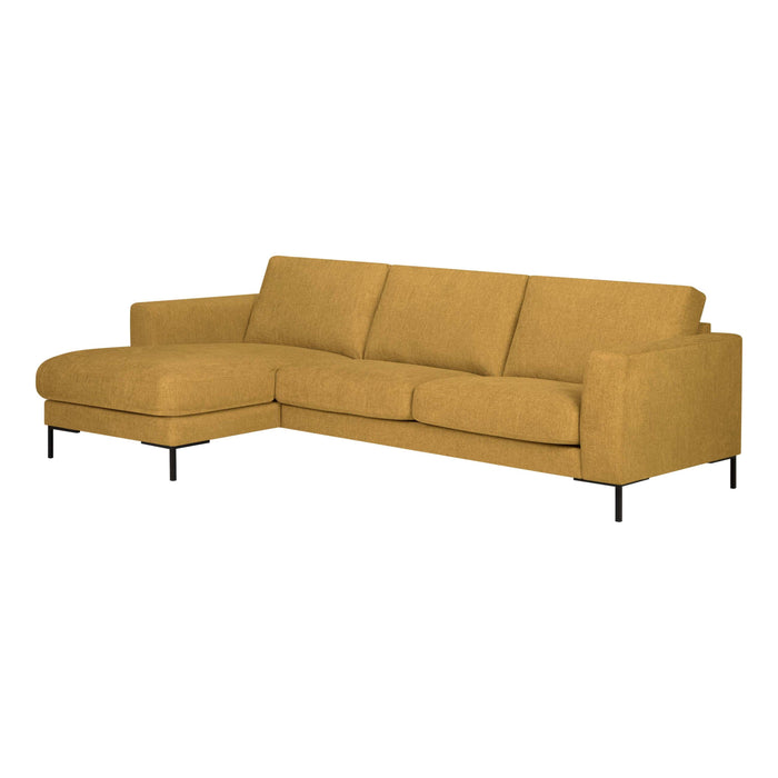 by fonQ Cirro Hoekbank met Chaise Longue Links - Mosterd