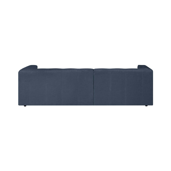 by fonQ Mush Hoekbank met Chaise Longue Links - Chenille - Blauw