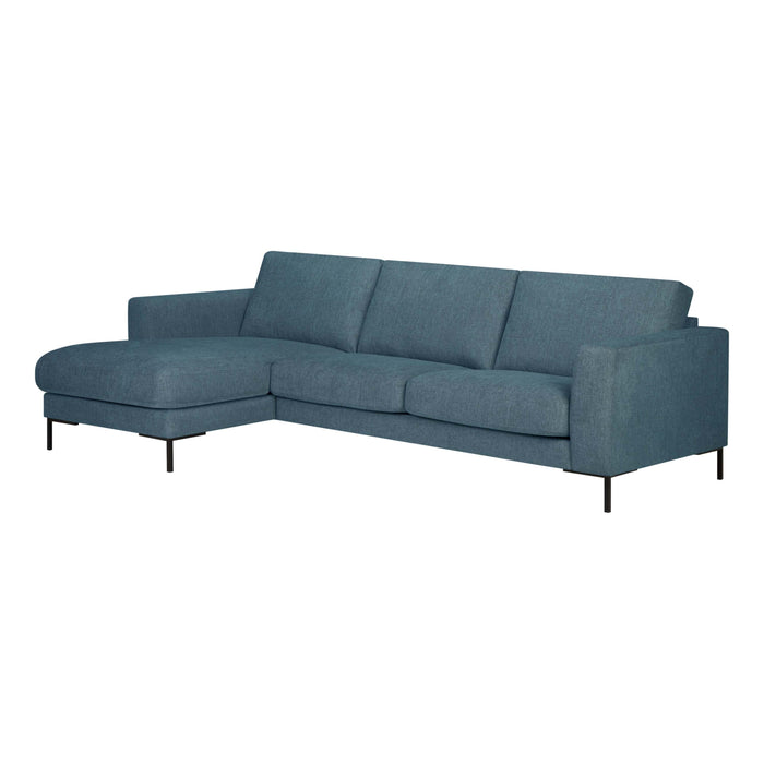 by fonQ Cirro Hoekbank met Chaise Longue Links - Blauw