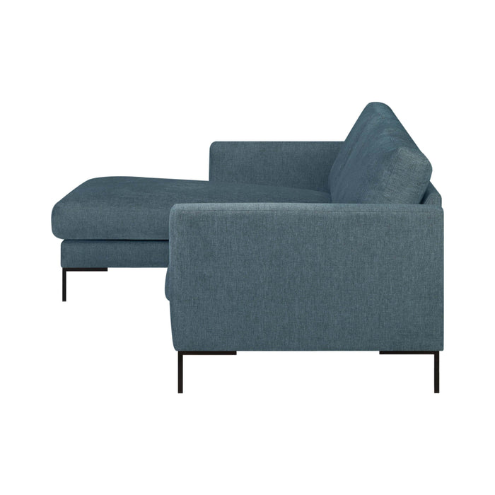 by fonQ Cirro Hoekbank met Chaise Longue Links - Blauw