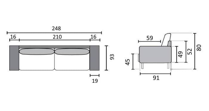by fonQ Cirro 3-zitsbank - Beige
