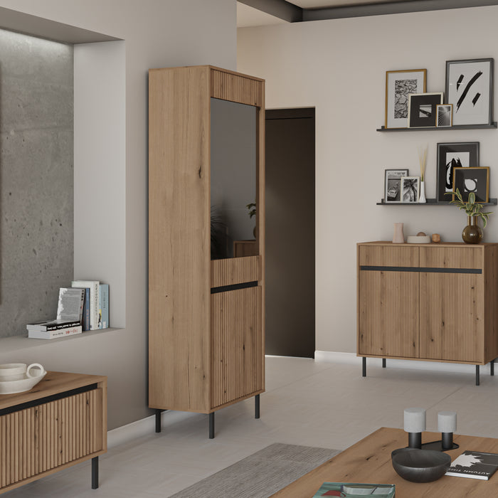 by fonQ Ovara Vitrinekast  - Licht Eiken